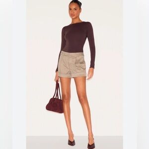 Pretty Little Thing Woven Fabric-Pleated-Cuffed-Belted-Size 2-Side Zip NWOT